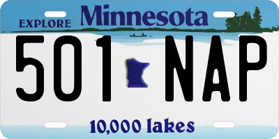 MN license plate 501NAP