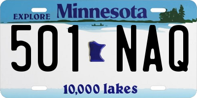 MN license plate 501NAQ