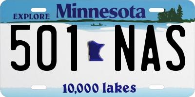 MN license plate 501NAS