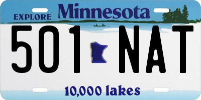 MN license plate 501NAT