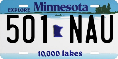 MN license plate 501NAU