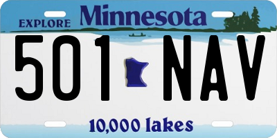 MN license plate 501NAV