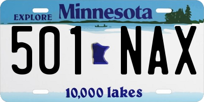 MN license plate 501NAX