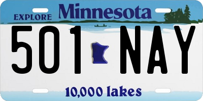 MN license plate 501NAY