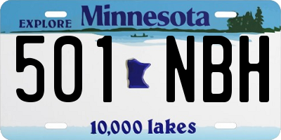 MN license plate 501NBH