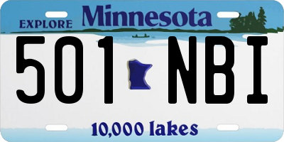MN license plate 501NBI