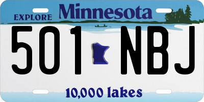 MN license plate 501NBJ