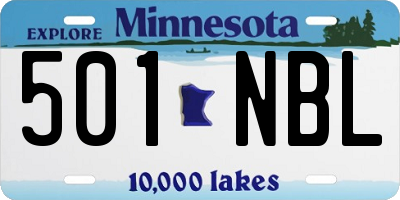 MN license plate 501NBL
