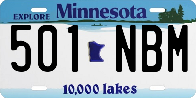 MN license plate 501NBM