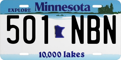 MN license plate 501NBN
