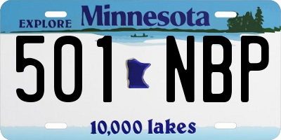 MN license plate 501NBP