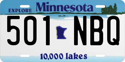 MN license plate 501NBQ