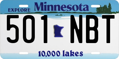 MN license plate 501NBT