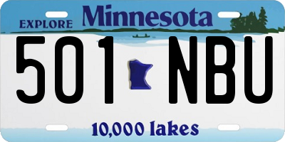 MN license plate 501NBU