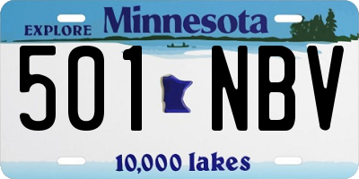 MN license plate 501NBV