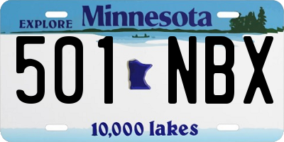MN license plate 501NBX