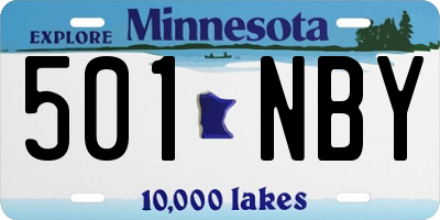 MN license plate 501NBY