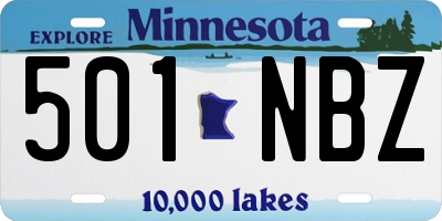 MN license plate 501NBZ
