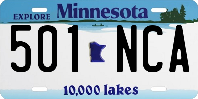 MN license plate 501NCA