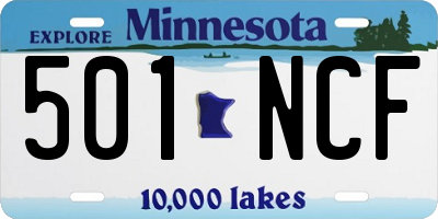 MN license plate 501NCF