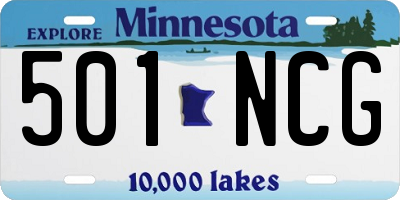 MN license plate 501NCG