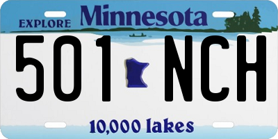 MN license plate 501NCH