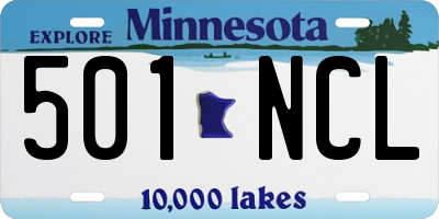 MN license plate 501NCL