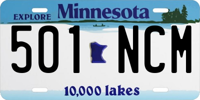 MN license plate 501NCM
