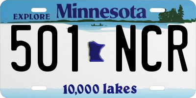 MN license plate 501NCR