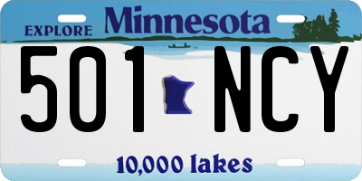 MN license plate 501NCY