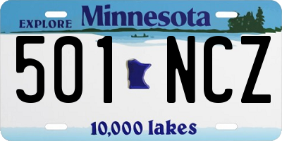 MN license plate 501NCZ