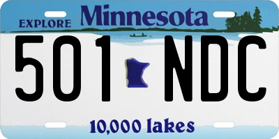 MN license plate 501NDC