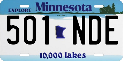 MN license plate 501NDE