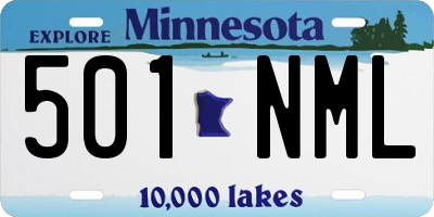 MN license plate 501NML