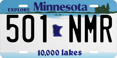 MN license plate 501NMR