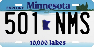 MN license plate 501NMS