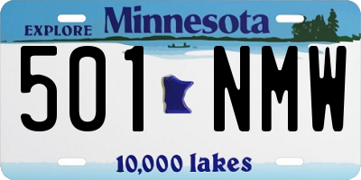 MN license plate 501NMW