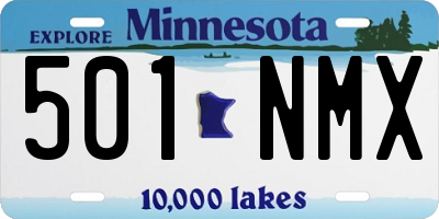 MN license plate 501NMX