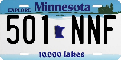 MN license plate 501NNF