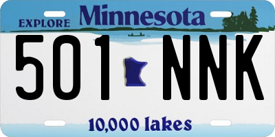 MN license plate 501NNK