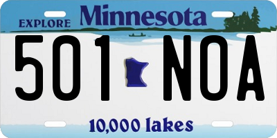 MN license plate 501NOA