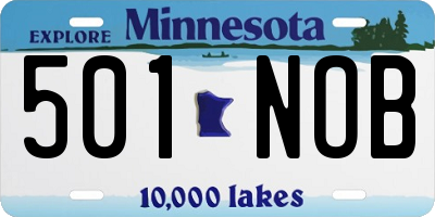MN license plate 501NOB