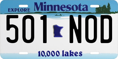 MN license plate 501NOD