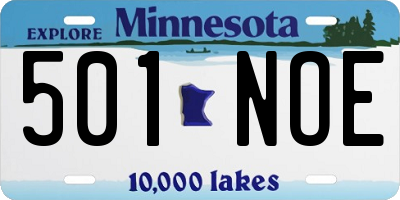 MN license plate 501NOE