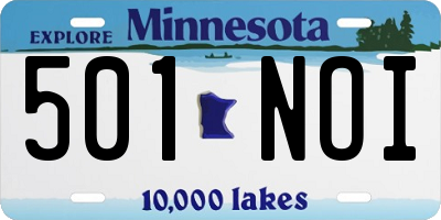 MN license plate 501NOI
