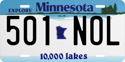 MN license plate 501NOL