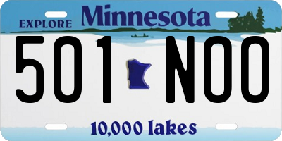 MN license plate 501NOO