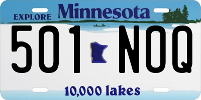MN license plate 501NOQ