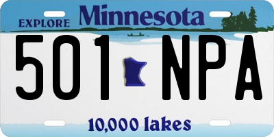 MN license plate 501NPA