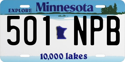 MN license plate 501NPB
